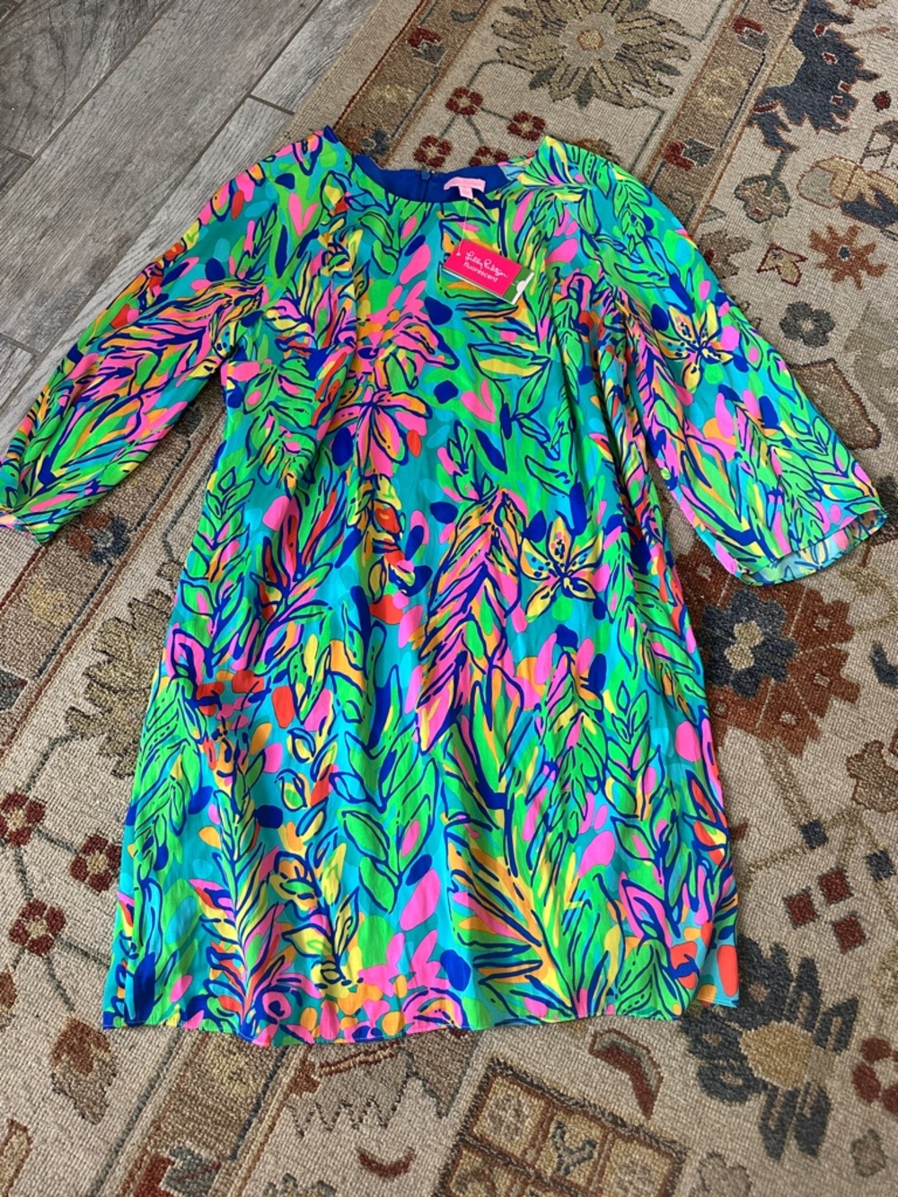 NWT Lilly Pulitzer Fluorescent Carol Shift Dress sz 14
